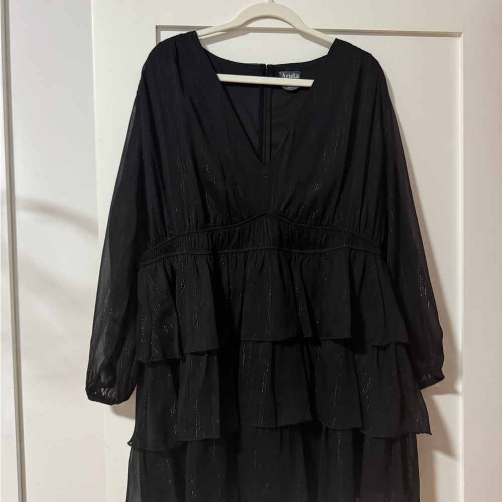 Elegant Black Tiered Dress